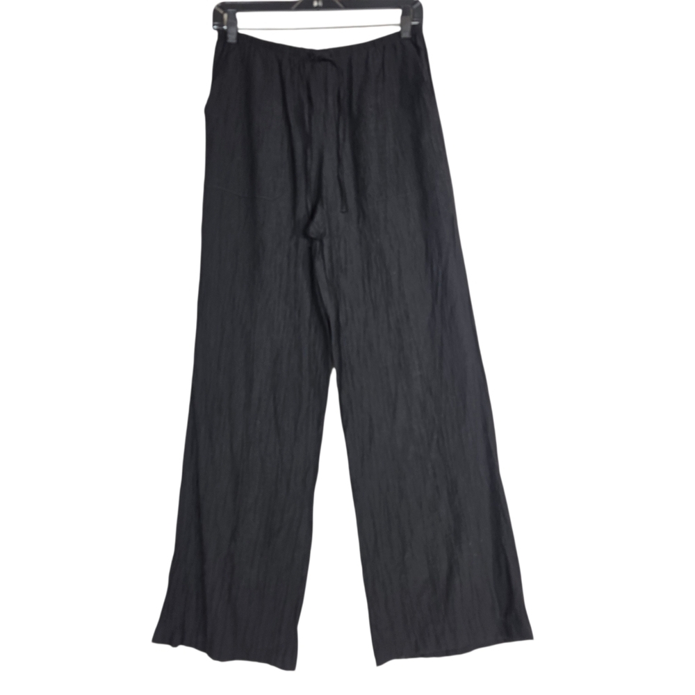 Zara crepe Lightweight Vacation drawstring  wideleg Pants